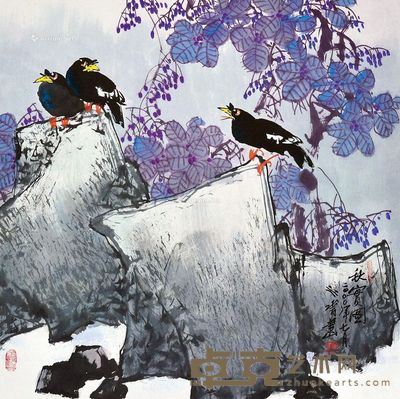 水华 秋实图 68×68cm