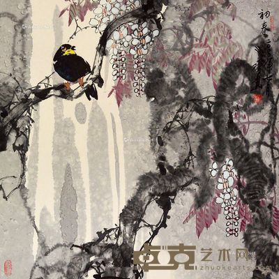 水华 初春 68×68cm