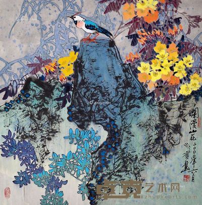 水华 烂漫山花 68×68cm