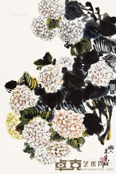 朱宣咸 花团锦簇 69×45cm