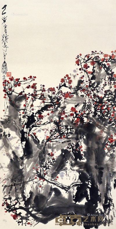 李华生 梅花 130×65cm