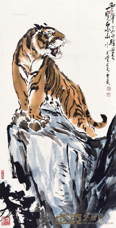 张光莹 虎 136×68cm