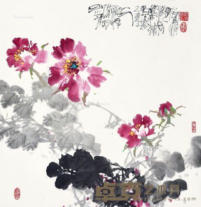 杜显清 花鸟 69×68cm