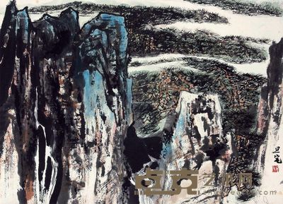 刘旦宅 山水 33×46cm