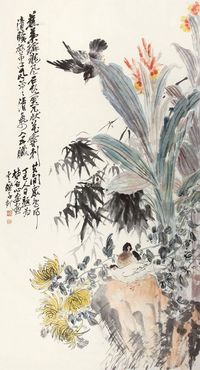 赵云壑 王梦白 花鸟