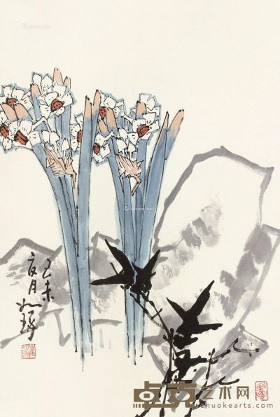 崔如琢 水仙 68×46cm