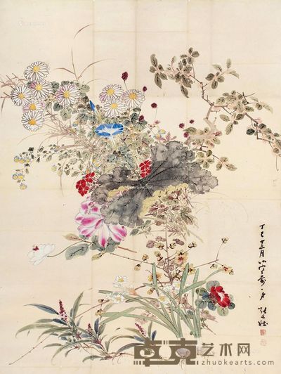 张大壮 百花齐放 107×82cm