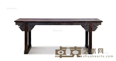 紫檀云蝠纹平头案 200×46×82cm