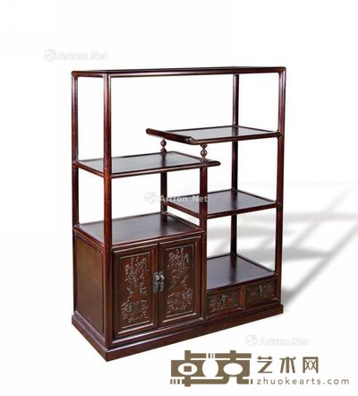 红木雕博古柜 90×32×123cm