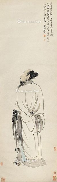高仕图 轴 设色纸本