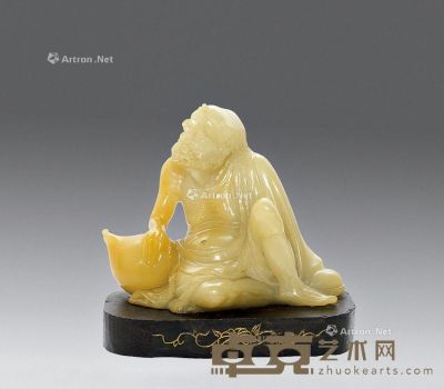 清 寿山石芙蓉雕像 11×12cm