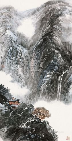 崔松石 山间幽居图