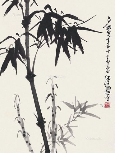 傅狷夫 墨竹