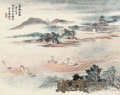 贺良朴 黄鹤歌风 27×34cm