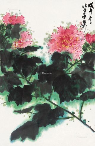 谢稚柳 芙蓉花开