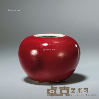 清中期 霁红釉水盂 直径7.1cm