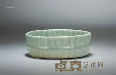 清中期 仿官釉蔗节洗 直径13cm