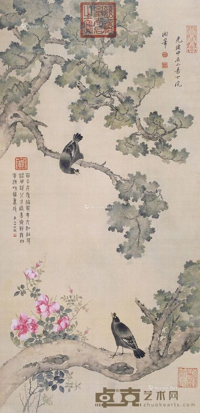 慈禧太后 梧桐八奇 141×68.5cm