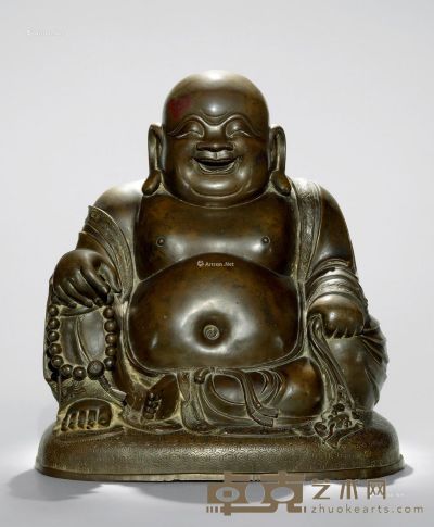明代（1368-1644） 大肚弥勒佛 高35.5cm