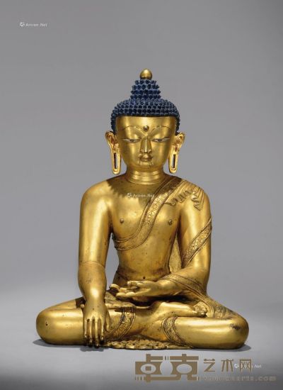 14至15世纪 释迦牟尼 高34.5cm