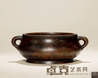 明代 蚰龙耳炉 口径13.6cm