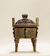 清乾隆（1736-1795） 鎏金熏炉