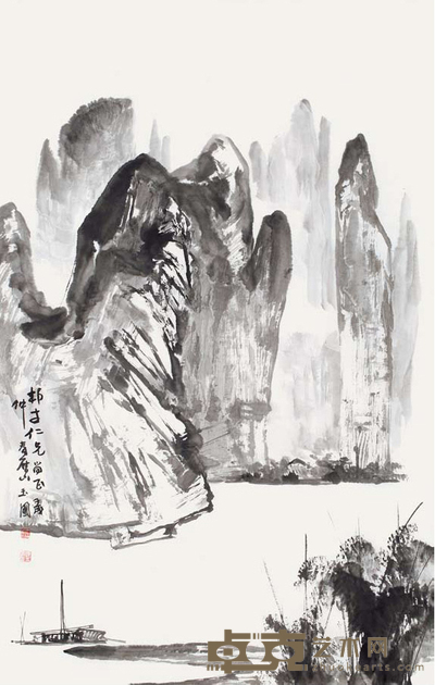 陈玉圃 山水 93×58cm 约4 8平尺