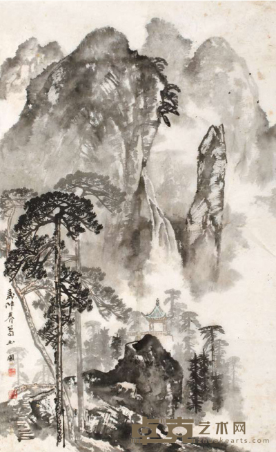 陈玉圃 山水 78×48cm 约3 3平尺