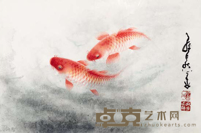 罗鼎华  鲤鱼 44×65cm  约2 5平尺