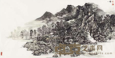 寿一峰 山水 68×135cm 约8 2平尺