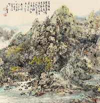 吕效书 山水