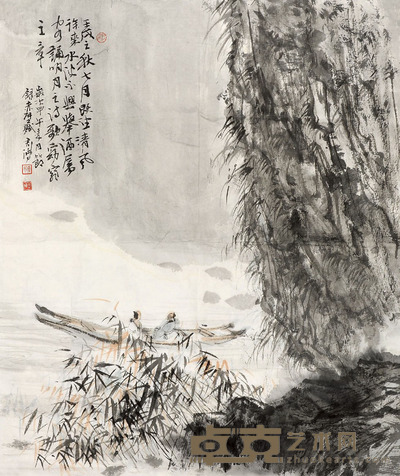 傅吉鸿 赤壁泛舟 57×68cm约3.5平尺