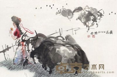 刘济荣 藏花 46×70cm