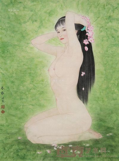 黄培杰 春绿 74×55cm