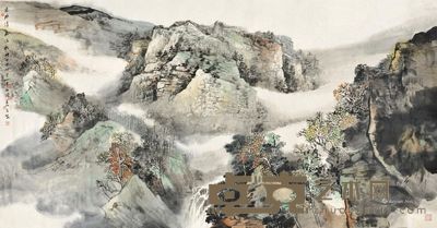 刘云 王金石 惠风清气满乾坤 123×235cm