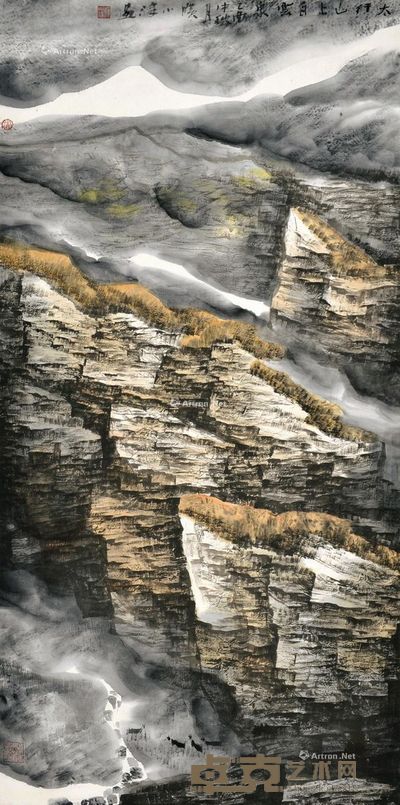 旷小津 太行山上白云泉 136×68cm