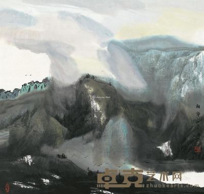 董继宁 山水 68×68cm