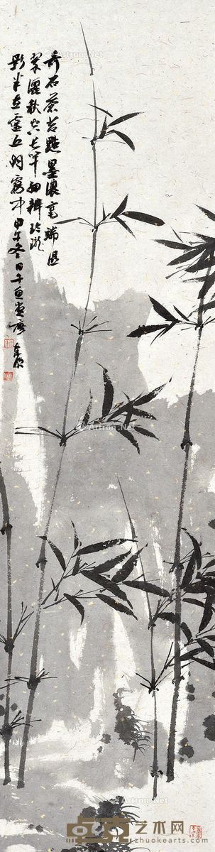 廖东明 竹 139×35cm