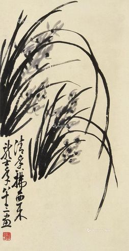 萧龙士 兰花