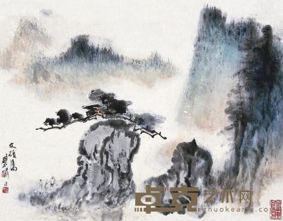 郑乃珖 青山放牧图 40×51cm