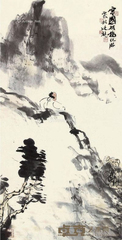 刘廷龙 山水 68×32cm