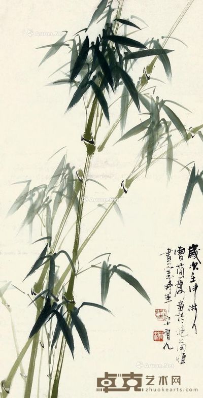 曹简楼 翠竹 70×35cm