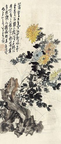 黄慎 菊花