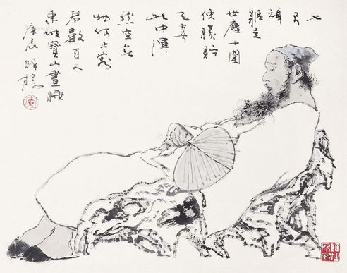 韩国榛 东坡小像