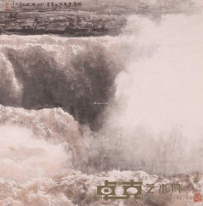白庚延 喷壁洒素雪 67×68cm 约4.2平尺