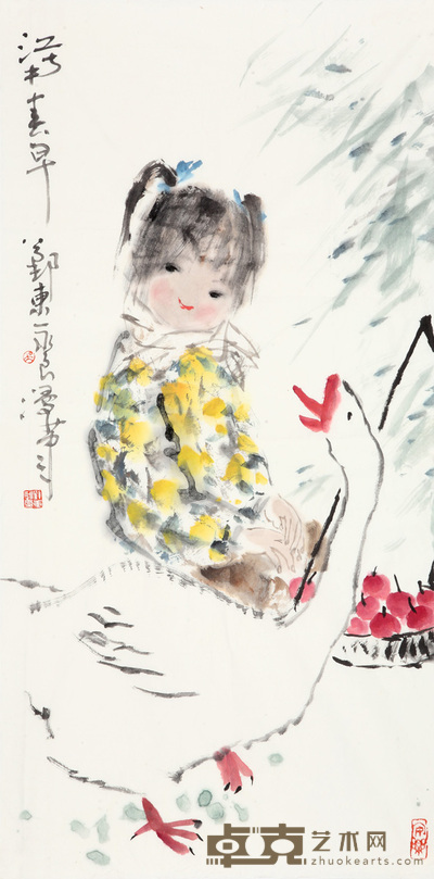 吴永良 江南春早 67×34cm 约2.1平尺