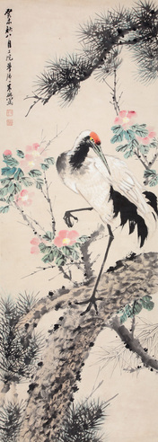 朱梦庐  松鹤