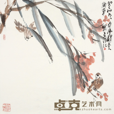 姚晓冬 花鸟 69×69cm 约4.3平尺