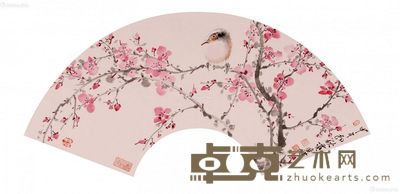 贾广健 红梅小鸟 20×60cm 约1.1平尺