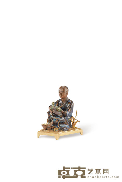 石湾窑瓷塑渔翁 高12.5厘米